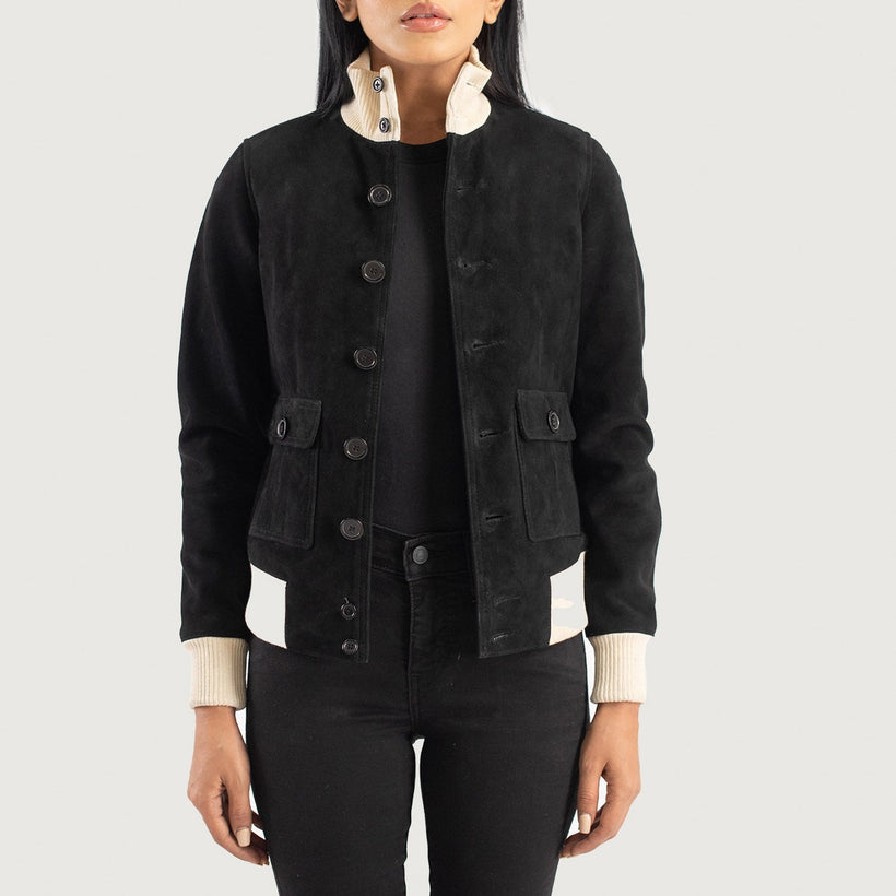 Sasha A1 Chaqueta Bomber de Cuero para Mujer