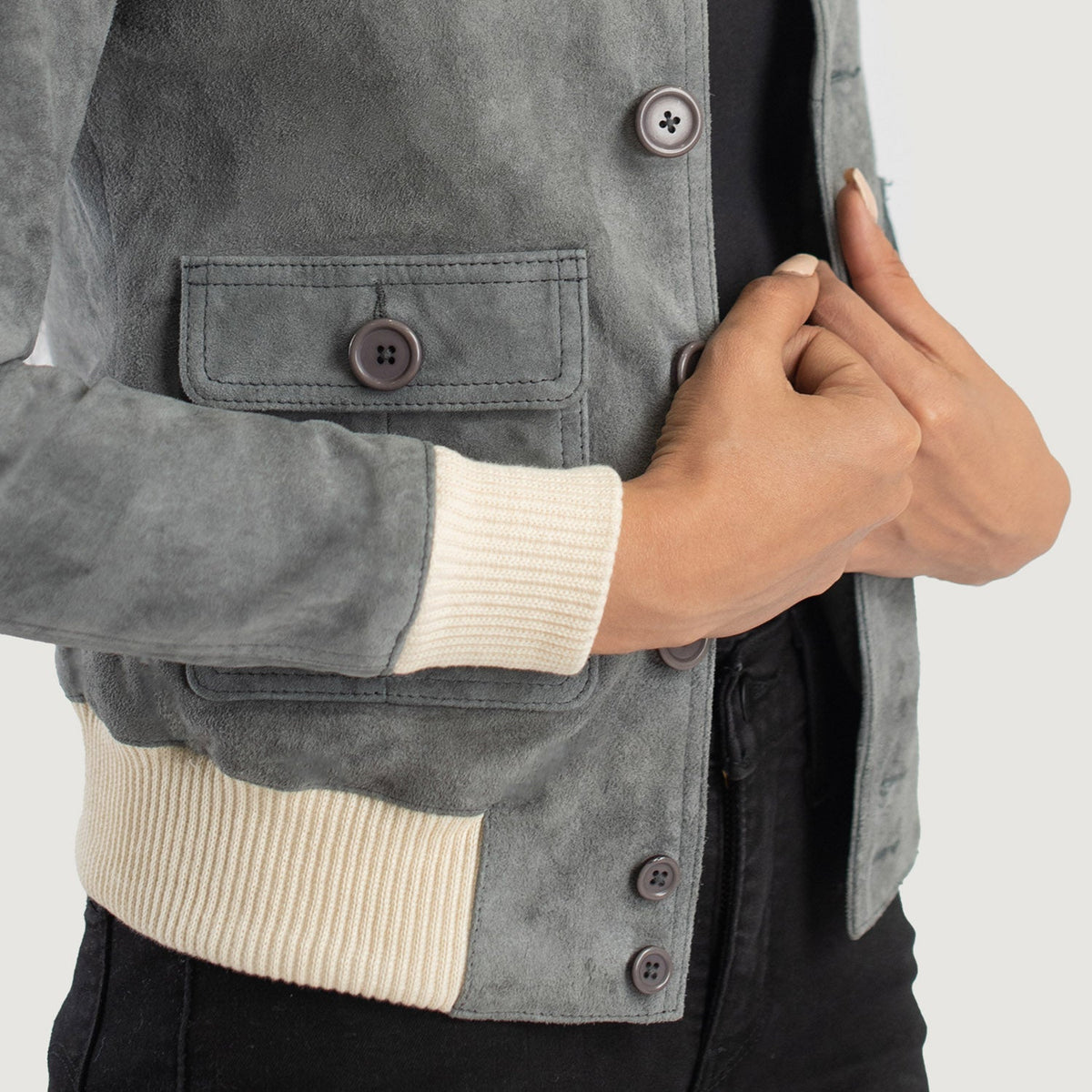 
Sasha A1 Chaqueta Bomber de Cuero para Mujer – alternate product view 6