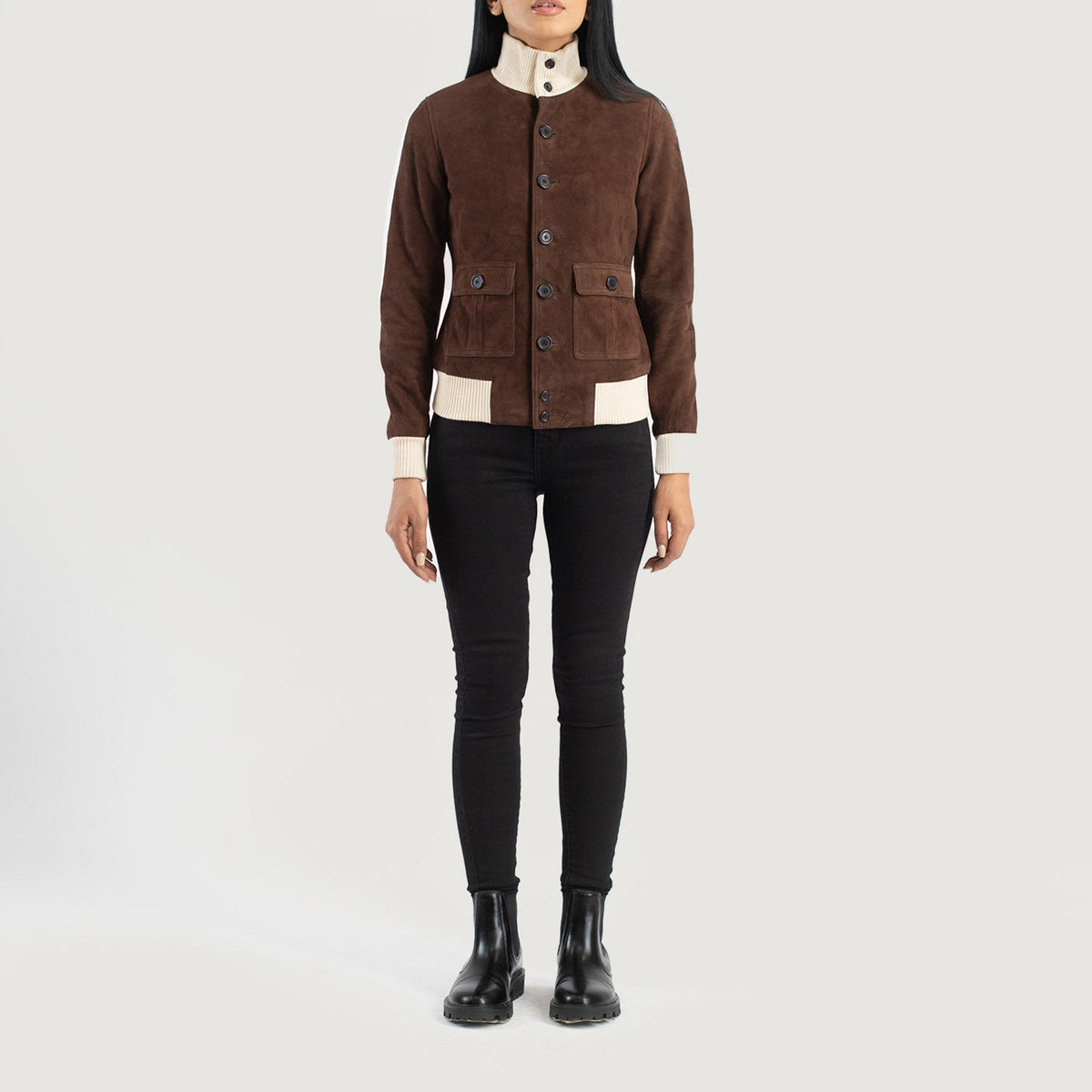 
Sasha A1 Chaqueta Bomber de Cuero para Mujer – alternate product view 3