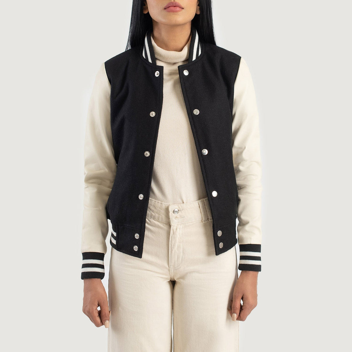 Savant Varsity Chaqueta de Cuero para Mujer – Vista alternativa del producto 1