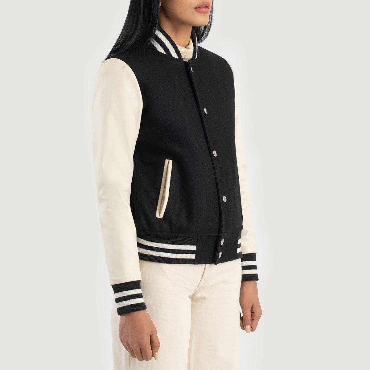 Savant Varsity Chaqueta de Cuero para Mujer – Vista alternativa del producto 2