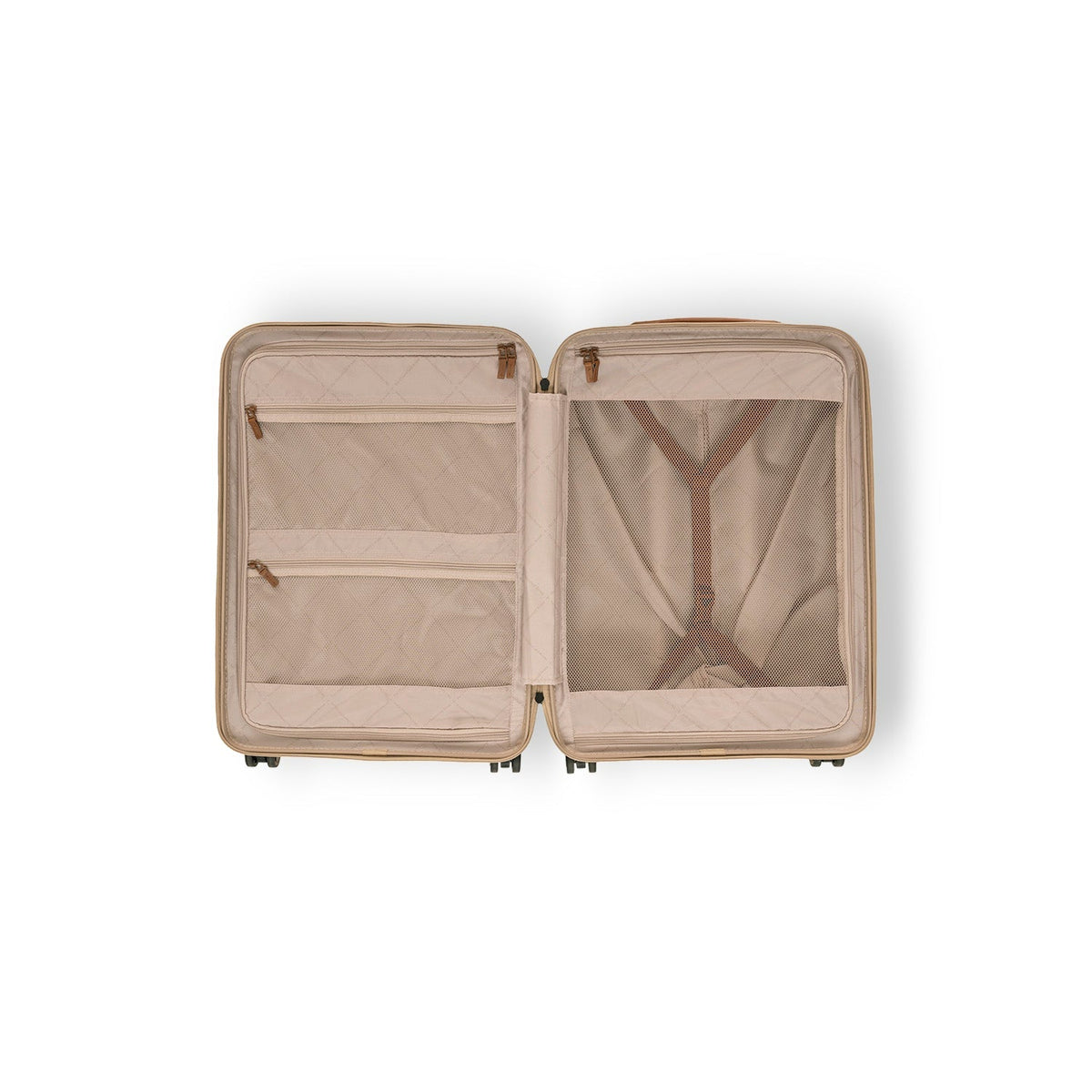 Vista interior Showing Quilted Viscose Lining &amp; Dos bolsillos interiores