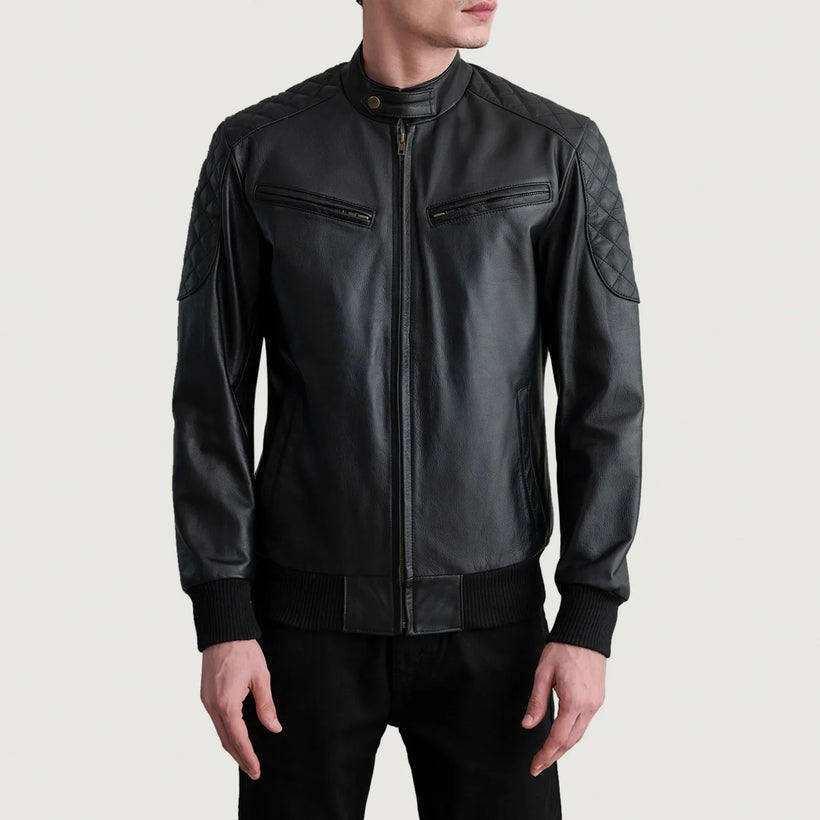 Sven Cazadora Bomber de Cuero para Hombre