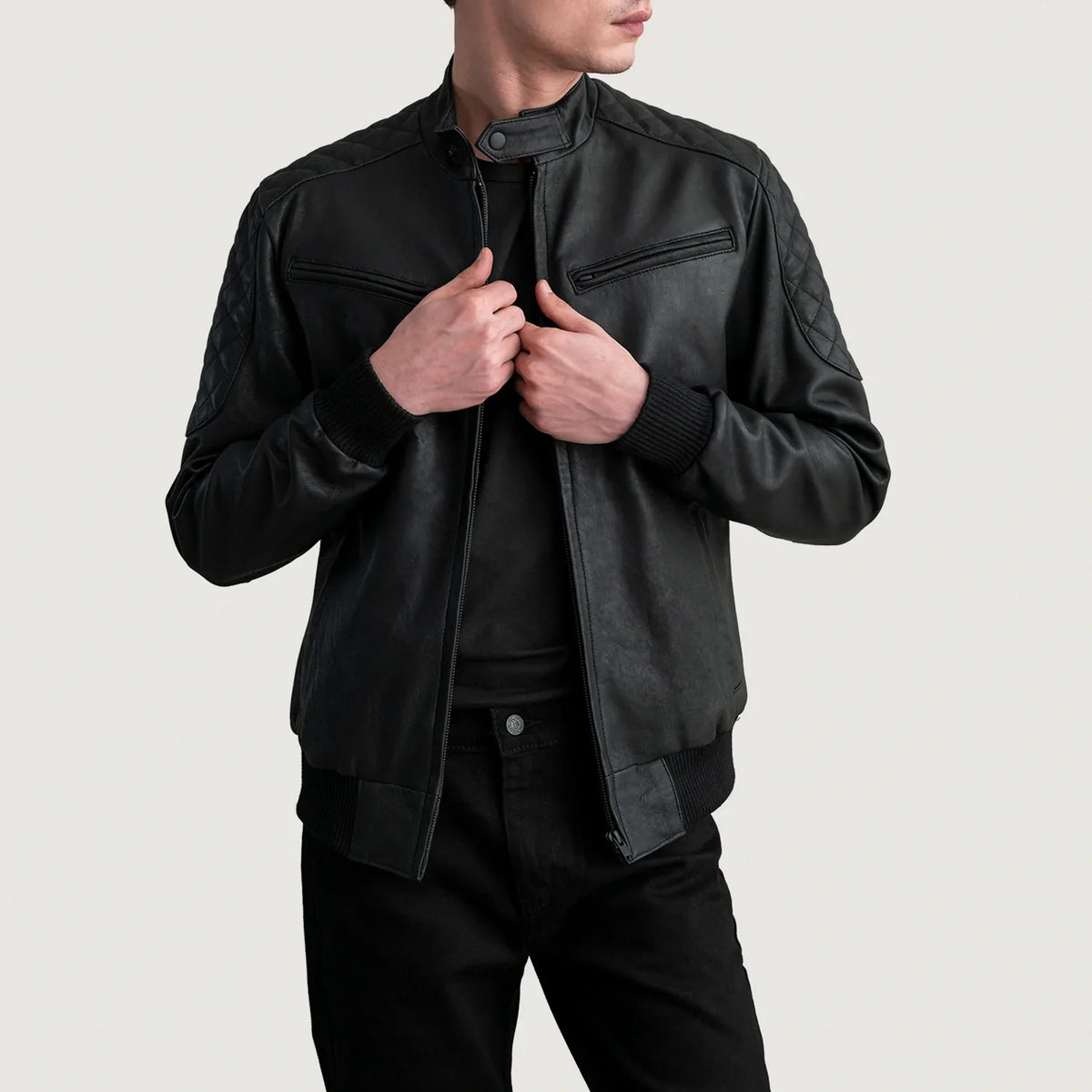 Sven Cazadora Bomber de Cuero para Hombre – Vista alternativa del producto 1
