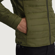 Vista interior Showing Quilted Viscose Lining &amp; Dos bolsillos interiores