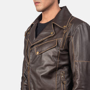 Vincent Negro Chaqueta Biker de Cuero para Hombre – Vista alternativa del producto 6