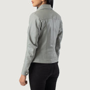 Vixen Classic Collar Chaqueta de Cuero para Mujer – Vista alternativa del producto 5