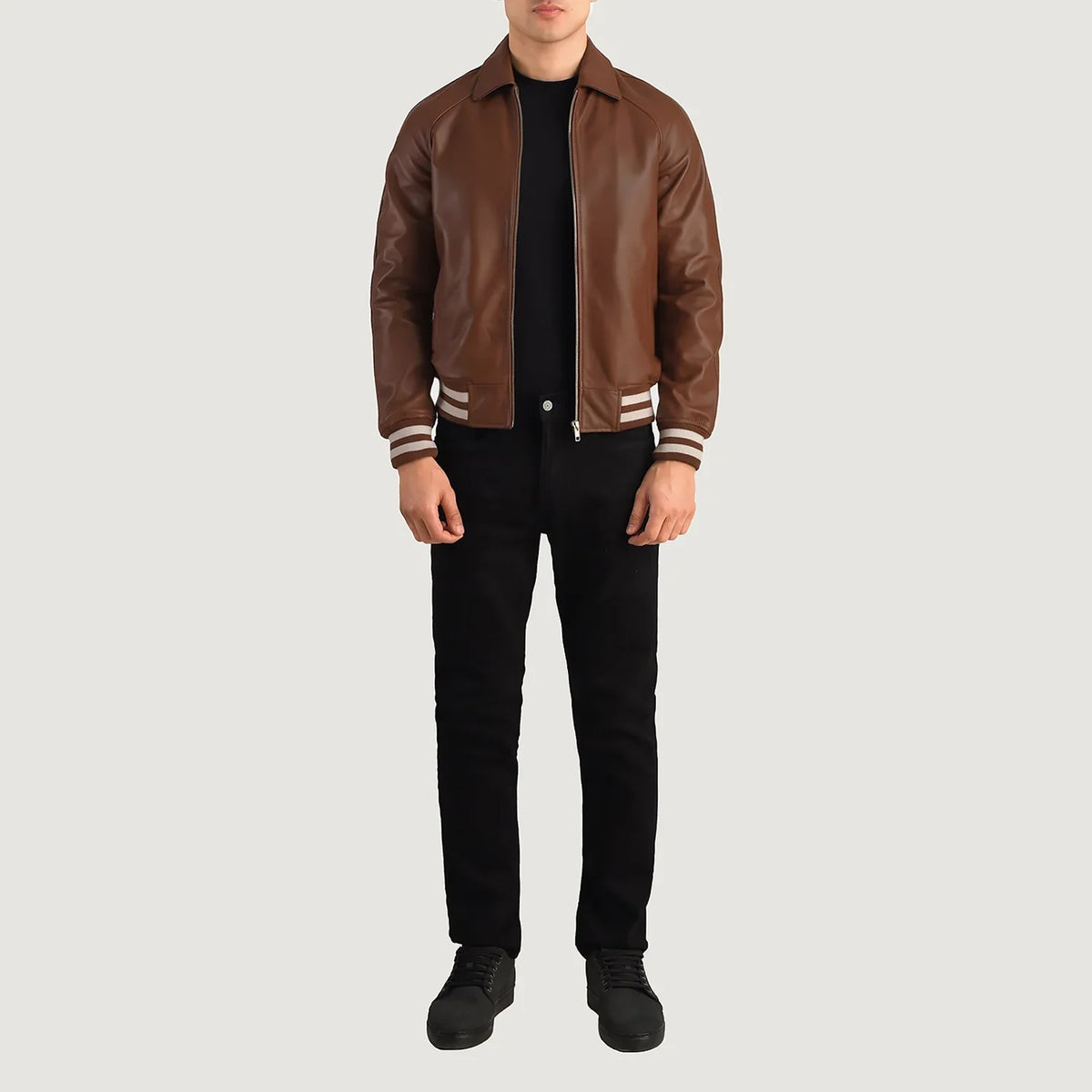 Walton Varsity Chaqueta de Cuero para Hombre – Vista alternativa del producto 2