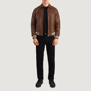 Walton Varsity Chaqueta de Cuero para Hombre – Vista alternativa del producto 2