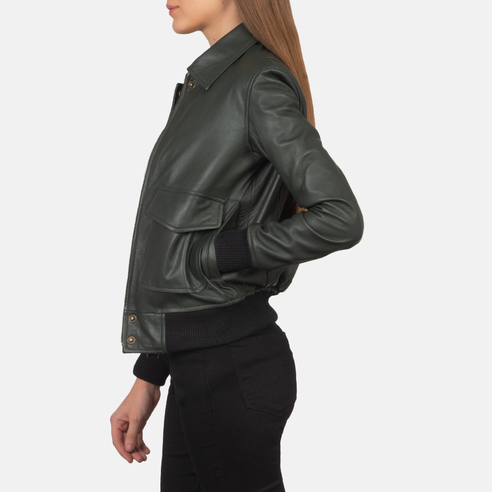 
Westa A-2 Chaqueta Bomber de Cuero para Mujer – alternate product view 2