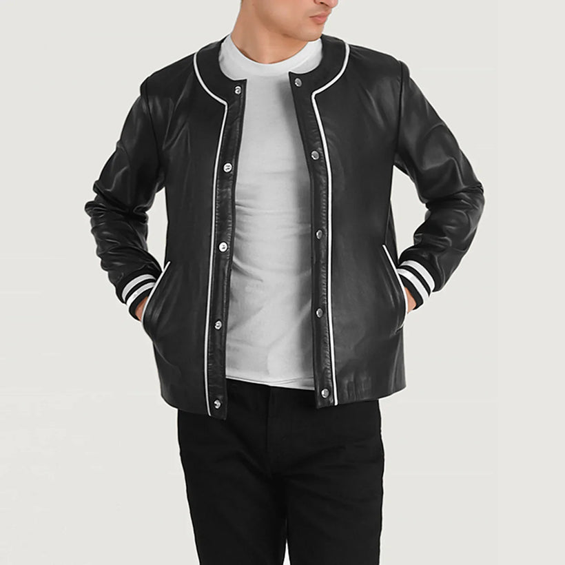 Willis Varsity Chaqueta de Cuero para Hombre