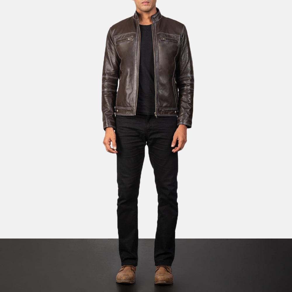 Youngster Chaqueta Biker de Cuero para Hombre – Vista alternativa del producto 3