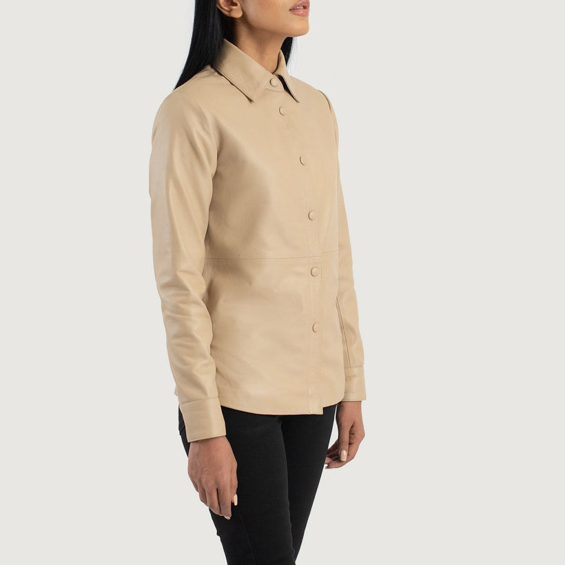 Zenith Shirt Chaqueta de Cuero para Mujer