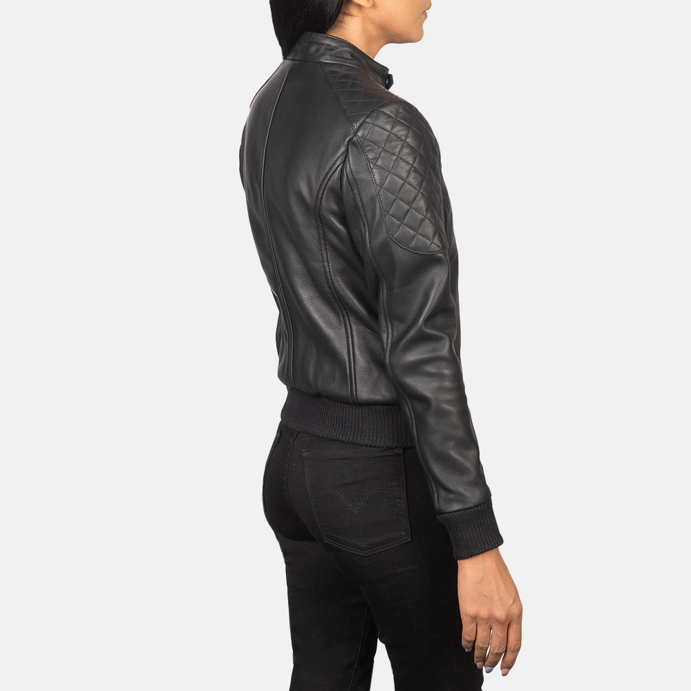 
Zenna Chaqueta Bomber de Cuero para Mujer – alternate product view 5