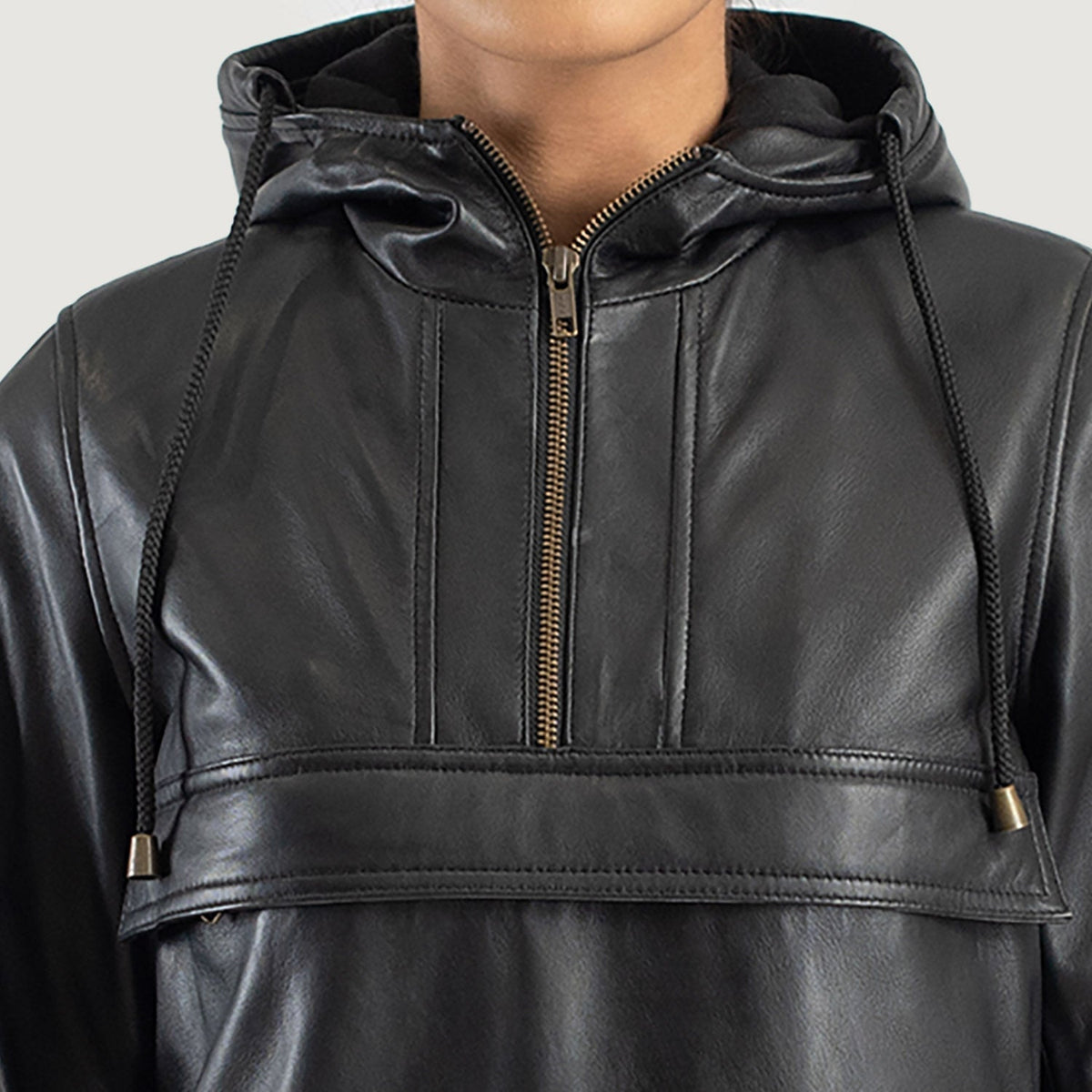Zest Hooded Pullover Chaqueta de Cuero para Mujer – Vista alternativa del producto 6