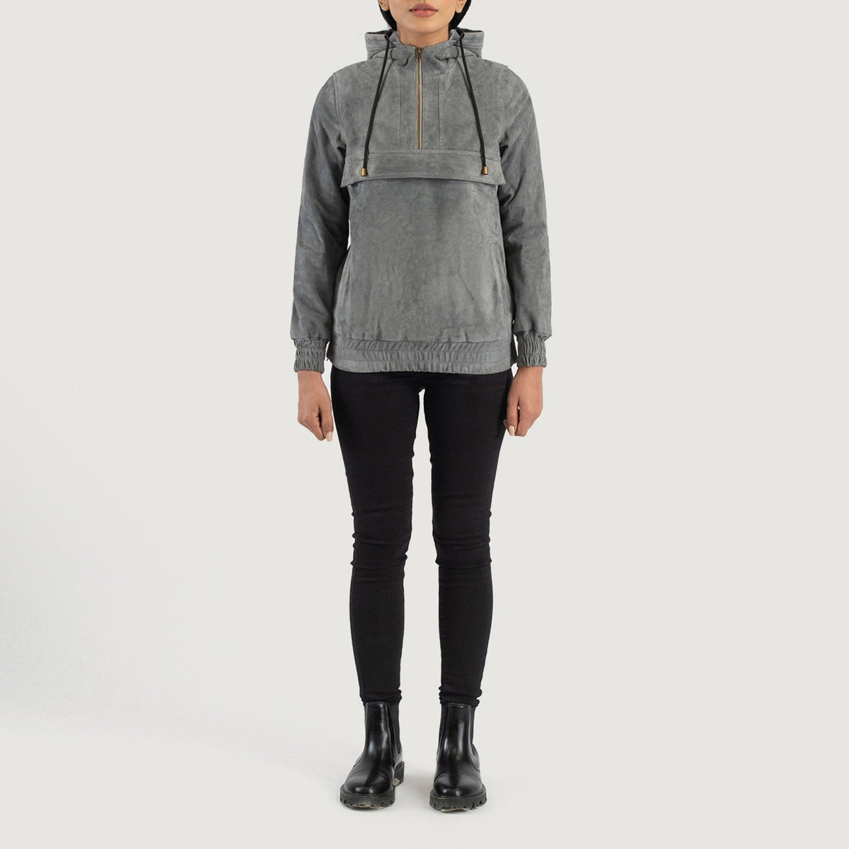 Zest Hooded Pullover Chaqueta de Cuero para Mujer – Vista alternativa del producto 3