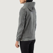 Zest Hooded Pullover Chaqueta de Cuero para Mujer – Vista alternativa del producto 5